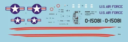 Roden L-19/O-1 Bird Dog Floatplane – 1:32 repülőgép makett