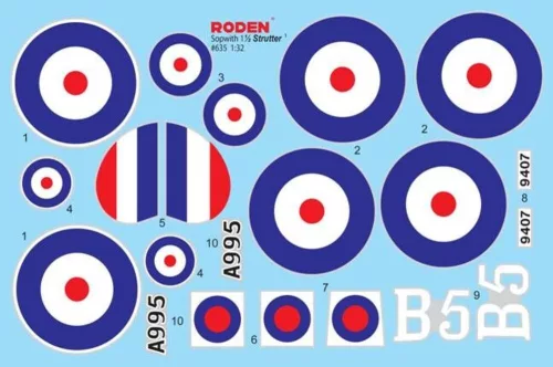 Roden Sopwith 11/2 Strutter – 1:32 repülőgép makett