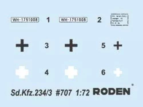 Roden Sd.Kfz.234/3 Schw.Pz.kanonenwg. – 1:72 harcjármű makett