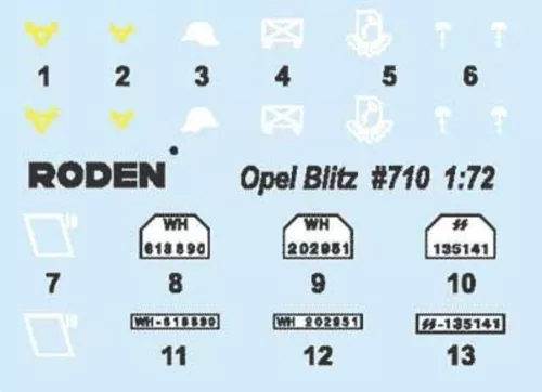 Roden Opel Blitz (Kfz.305, 4x2) – 1:72 teherautó makett