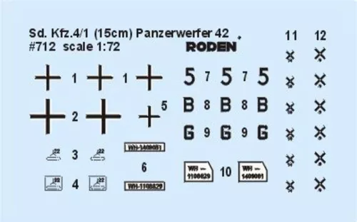 Roden Sd.Kfz. 4/1 Panzerwerfer 42 (early) – 1:72 rakétavető makett