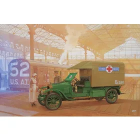 Roden Vauxhall D-type Red cross – 1:72 autó makett