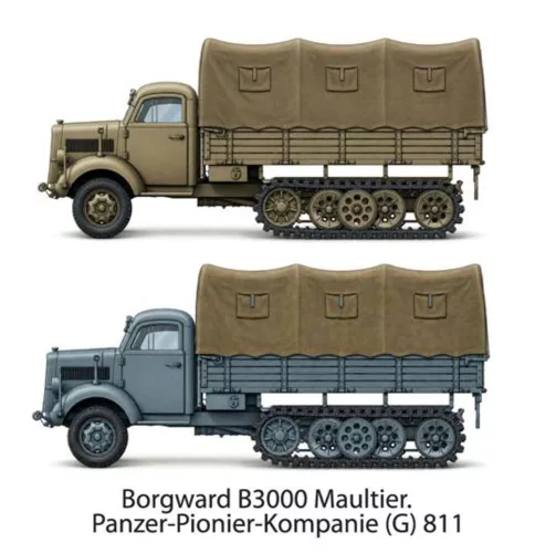 Roden Borgward B3000 Maultier – 1:72 teherautó makett