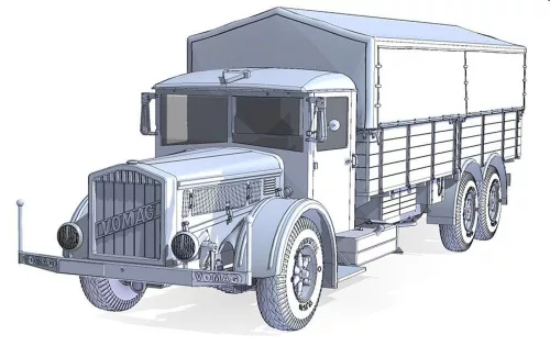 Roden Vomag 8 LR LKW WWII German Heavy Truck – 1:35 teherautó makett
