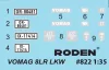 Roden Vomag 8 LR LKW WWII German Heavy Truck – 1:35 teherautó makett