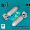 ResKit Models AN-M58 bombs (500 lbs) for all USAF & RAF of WW2 & Korean War (2 pcs) (3D Printed) - bombák, 500 fontos, 2 db