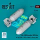 ResKit Models AN-M58 bombs (500 lbs) for all USAF & RAF of WW2 & Korean War (2 pcs) (3D Printed) - bombák, 500 fontos, 2 db