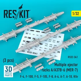   ResKit Models A/A37B-6 (MER-7) – többszörös bombafelfüggesztő keretek, 3 db