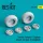 ResKit Models Hawker Tempest/Typhoon wheels set type 2 (weighted) - terhelt állapotú kerékkészlet, 2. típus