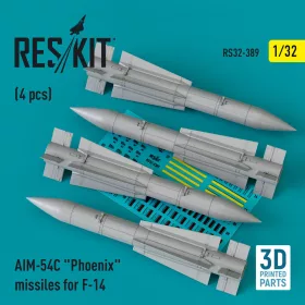   ResKit Models AIM-54C Phoenix missiles for F-14 (4pcs) (3D Printed) - AIM-54C Phoenix – rakéták, 4 db