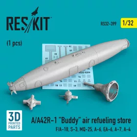   ResKit Models A/A42R-1 Buddy air refueling store (1 pcs) (F/A-18, S-3, MQ-25, A-6, EA-6, A-7, A-4) (3D Printed) - A/A42R-1 – Buddy légi utántöltő konténer
