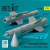 ResKit Models Firestreak missiles (2 pcs) (EE Lightning, Sea Vixen, Gloster Javelin) (3D Printed) - rakéták, 2 db