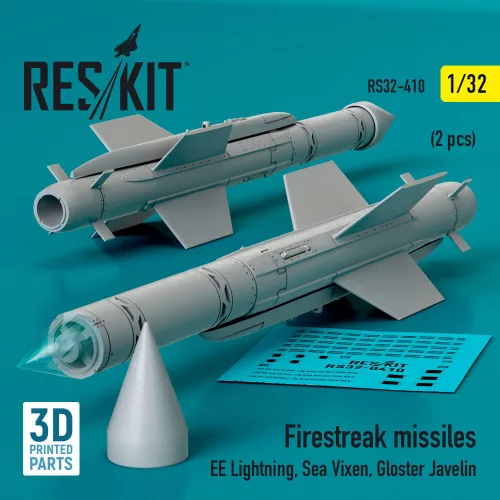 ResKit Models Firestreak missiles (2 pcs) (EE Lightning, Sea Vixen, Gloster Javelin) (3D Printed) - rakéták, 2 db
