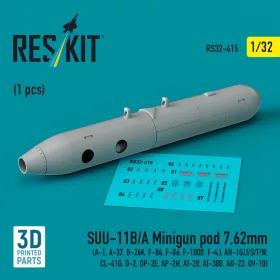 ResKit Models SUU-11B/A – Minigun géppuskakonténer, 1 db