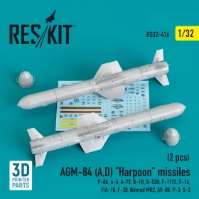 ResKit Models AGM-84 (A,D) Harpoon – rakéták, 2 db