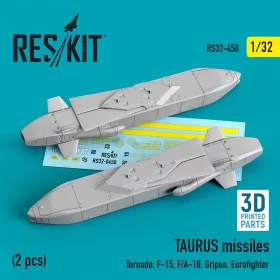   ResKit Models TAURUS missiles (2 pcs) (Tornado, F-15, F/A-18, Gripen, Eurofighter) (3D Printed) - TAURUS – rakéták, 2 db