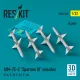 ResKit Models AIM-7E-2 Sparrow III missiles (4 pcs) (F-4, F-15, F-16, F-14) (3D Printed) - AIM-7E-2 Sparrow III – rakéták, 4 db