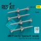ResKit Models AIM-7F Low Vis Sparrow III missiles (4 pcs) (F-4, F-5, F-15, F-16, F-14, F/A-18) (3D Printed) - AIM-7F Low Vis Sparrow III – rakéták, 4 db