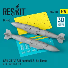   ResKit Models GBU-31 (V) 3/B bombs U.S. Air Force (2 pcs) (B-1B, F-35, F-22, F-111C) (3D Printed) - GBU-31 (V) 3/B – bombák, 2 db