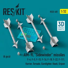ResKit Models AIM-9L Sidewinder – rakéták, 4 db