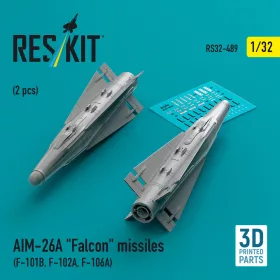   ResKit Models AIM-26A Falcon missiles (2 pcs) (F-101B, F-102A, F-106A) (3D Printed) - AIM-26A Falcon – rakéták, 2 db