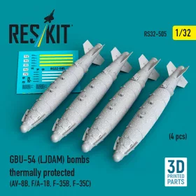   ResKit Models GBU-54 (LJDAM) bombs thermally protected (4 pcs) (3D Printed) - bombák, 4 db