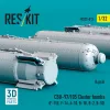 ResKit Models CBU-97/105 cluster bombs (4 pcs) (F-15E, F-16, A-10, B-1B, B-2, B-52) (3D Printed) - CBU-97/105 – kazettás bombák, 4 db