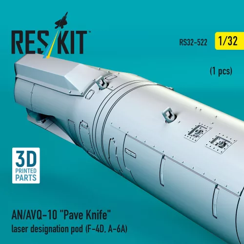 ResKit Models AN/AVQ-10 Pave Knife laser designation pod (1 pcs) (F-4D, A-6A) (3D Printed) - AN/AVQ-10 Pave Knife laser designation – konténer, 1 db