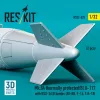 ResKit Models Mk.84 thermally protected/BLU-117 with BSU-36/B bombs (2 pcs) (AV-8B, F-14, F/A-18) (3D Printed) - Mk.84 / BLU-117 – hővédett bombák BSU-36/B egységgel, 2 db