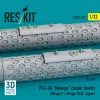 ResKit Models BLG-66 Belouga cluster bombs (2 pcs) (Mirage F.1, Mirage 2000, Jaguar) (3D Printed) - BLG-66 Belouga – kazettás bombák, 2 db