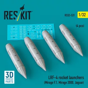   ResKit Models LRF-4 rocket launchers (4 pcs) (Mirage F.1, Mirage 2000, Jaguar) (3D Printed) - rakétaindítók, 4 db