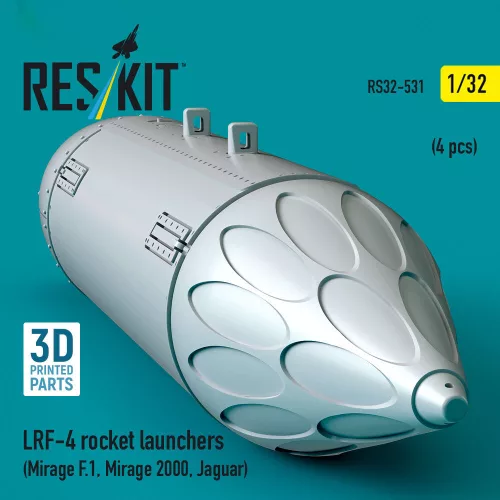 ResKit Models LRF-4 rocket launchers (4 pcs) (Mirage F.1, Mirage 2000, Jaguar) (3D Printed) - rakétaindítók, 4 db