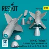 ResKit Models AGM-62 Walleye I ER missiles (2 pcs) with AN/AWG-16 data link pod (1 pcs) (A-4, A-6, A-7, F-4, F/A-18) (3D Printed) - AGM-62 Walleye I ER – rakéták, 2 db
