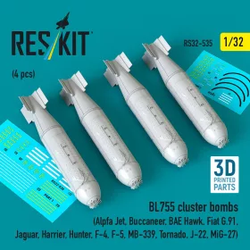 ResKit Models BL755 – kazettás bombák, 4 db