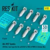 ResKit Models AN-M57 bombs (250 lbs, box-type fin) for all USAF & RAF of WW2 & Korean War (8 pcs) (3D Printed) - AN-M57 – bombák, 8 db