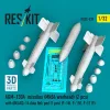 ResKit Models AGM-130A missiles (Mk84 warhead) (2 pcs) with AN/AXQ-14 data link pod (1 pcs) (F-16I, F-15E, F-111F) (3D Printed) - AGM-130A – rakéták, 2 db