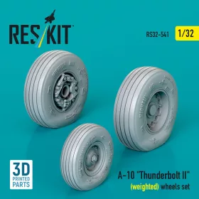   ResKit Models A-10 Thunderbolt II (weighted) wheels set (3D Printed) - A-10 Thunderbolt II – terhelt állapotú kerékkészlet