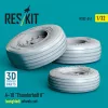 ResKit Models A-10 Thunderbolt II (weighted) wheels set (3D Printed) - A-10 Thunderbolt II – terhelt állapotú kerékkészlet