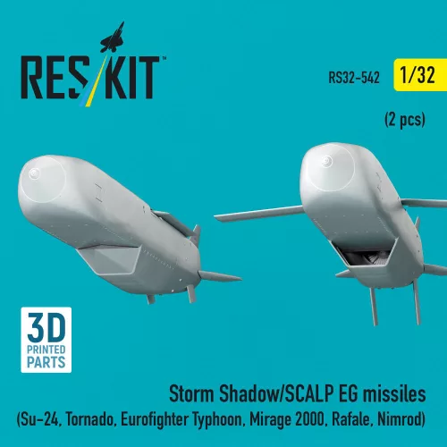 ResKit Models Storm Shadow/SCALP EG missiles (2 pcs) (Su-24, Tornado, Eurofighter Typhoon, Mirage 2000, Rafale, Nimrod) (3D Printed) - Storm Shadow/SCALP EG – rakéták, 2 db