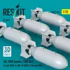 ResKit Models AN-M58 bombs (500 lbs) for all USAF & RAF of WW2 & Korean War (6 pcs) (3D Printed) - AN-M58 – bombák, 500 fontos, 6 db