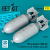 ResKit Models MK.36 bombs (1000 lbs) for all US NAVY & RAF of WW2 & Korean War (2 pcs) (3D Printed) - MK.36 – bombák, 1000 fontos, 2 db