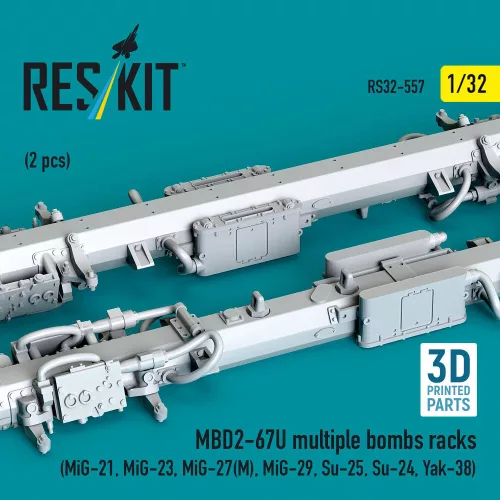 ResKit Models MBD2-67U multiple bombs racks (2 pcs) (3D Printed) - MBD2-67U – többes bombafelfüggesztő keretek, 2 db