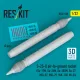 ResKit Models S-25-O air-to-ground rocket (2 pcs) (Su-17M, Su-24M, Su-25SM, Su-27, MiG-27, MiG-29, YAK-130, Mi-24) (3D Printed) - rakéta, 2 db
