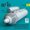 ResKit Models S-25-O air-to-ground rocket (2 pcs) (Su-17M, Su-24M, Su-25SM, Su-27, MiG-27, MiG-29, YAK-130, Mi-24) (3D Printed) - rakéta, 2 db