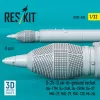 ResKit Models S-25-O air-to-ground rocket (2 pcs) (Su-17M, Su-24M, Su-25SM, Su-27, MiG-27, MiG-29, YAK-130, Mi-24) (3D Printed) - rakéta, 2 db