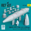 ResKit Models AN/ALQ-71(V)-2 (QRC-161-1) ECM pod (1pcs) (A-4, A-7, F-4, F-100, RF-101C, F-105) (3D Printed) - AN/ALQ-71(V)-2 (QRC-161-1) ECM – konténer, 1 db