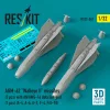 ResKit Models AGM-62 Walleye II missiles (2 pcs) with AN/AWG-16 data link pod (1 pcs) (A-4, A-6, A-7, F-4, F/A-18) (3D Printed) - AGM-62 Walleye II – rakéták, 2 db