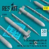 ResKit Models S-24 missiles with APU-68 (4 pcs) (MiG-21, MiG-23, MiG-27, MiG-29, Su-7, Su-17, Su-25, Su-24, Mi-24) (3D Printed) - S-24 – rakéták, 4 db