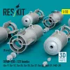 ResKit Models OFAB-100-120 bombs (8 pcs) (Su-7, Su-17, Su-24, Su-25, Su-27, Su-30, MiG-21, MiG-27) (3D Printed) - OFAB-100-120 – bombák, 8 db