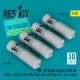 ResKit Models Mk-38 Depth bombs (650 lb) (4 pcs) (PB4Y-1, PB4Y-2, PBY/PBN, PB2Y, SBD, TBF/TBM, PV-1, PV-2, PBM) (3D Printed) - Mk-38 – mélységi bombák, 650 fontos, 4 db